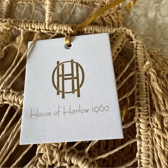 House of Harlow Sunny Days Woven Purse Liner Removable Crossbody Strap NEW - Picture 14 of 14
